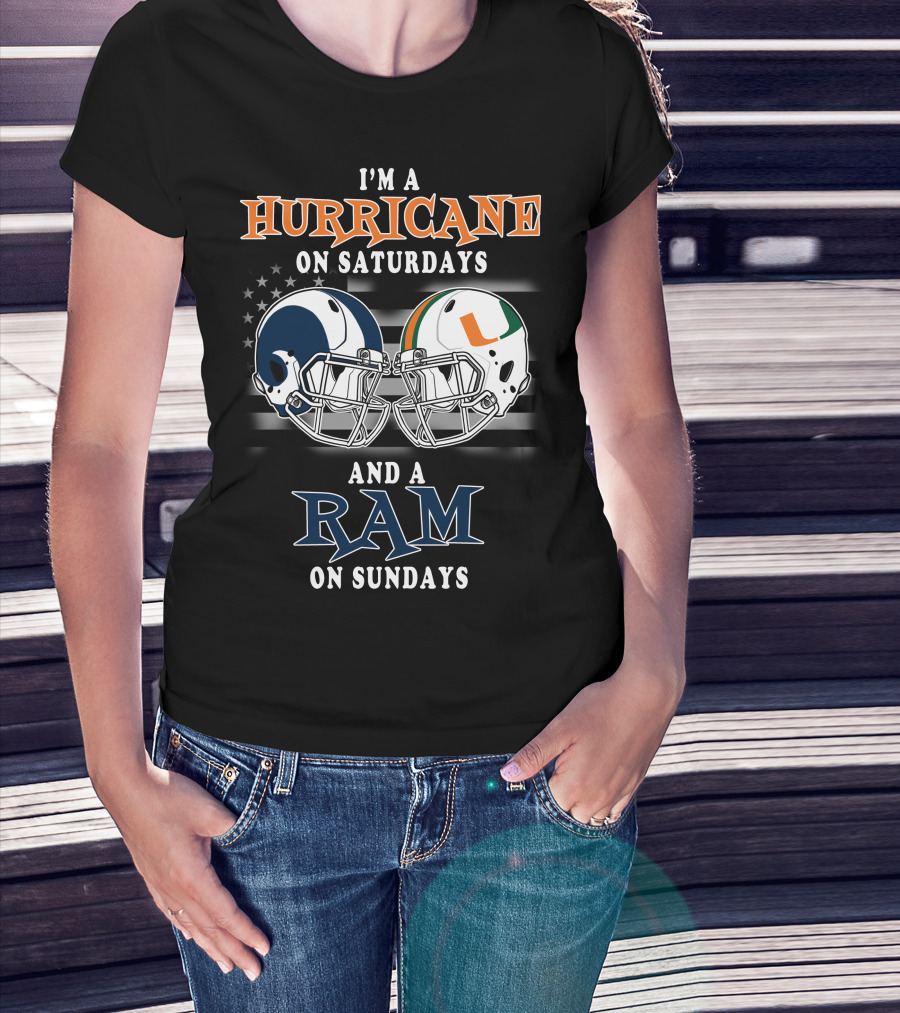 I'm A Hurricane On Saturdays And A Ram On Sundays T-Shirt