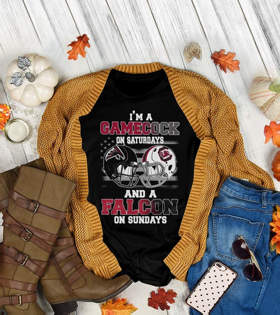 I'm A Gamecock On Saturdays And A Falcon On Sundays T-Shirt