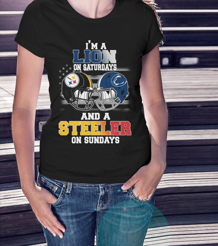 I'm A Lion On Saturdays And A Steeler On Sundays T-Shirt