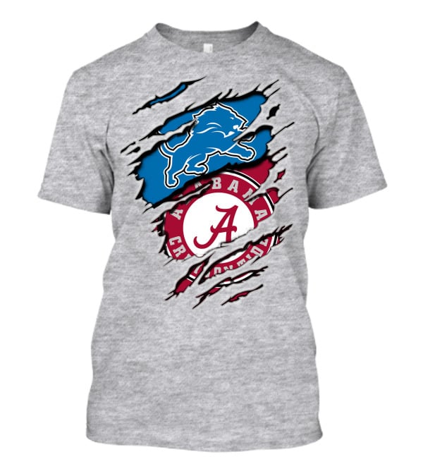 Detroit Lions Alabama Crimson Tide Fan Gear T-Shirt