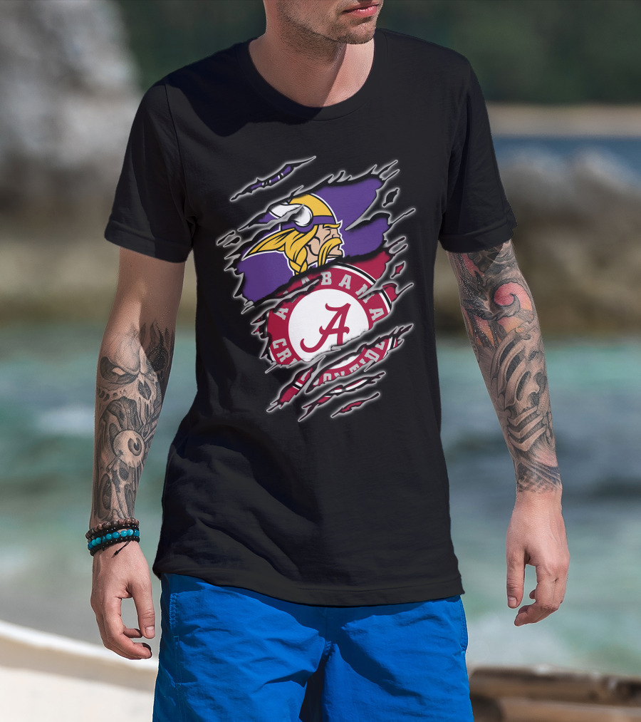 Alabama Crimson Tide Vikings Crossover T-Shirt
