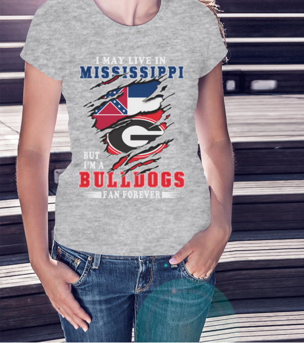 Mississippi Bulldogs Fan Forever With State And Team Pride Tear T-Shirt