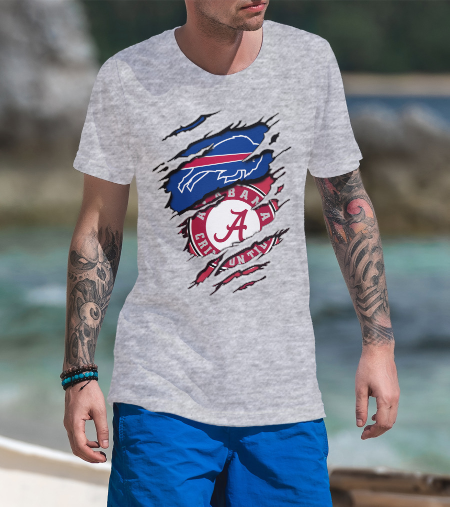 Buffalo Bills Alabama Crimson Tide Crossover T-Shirt
