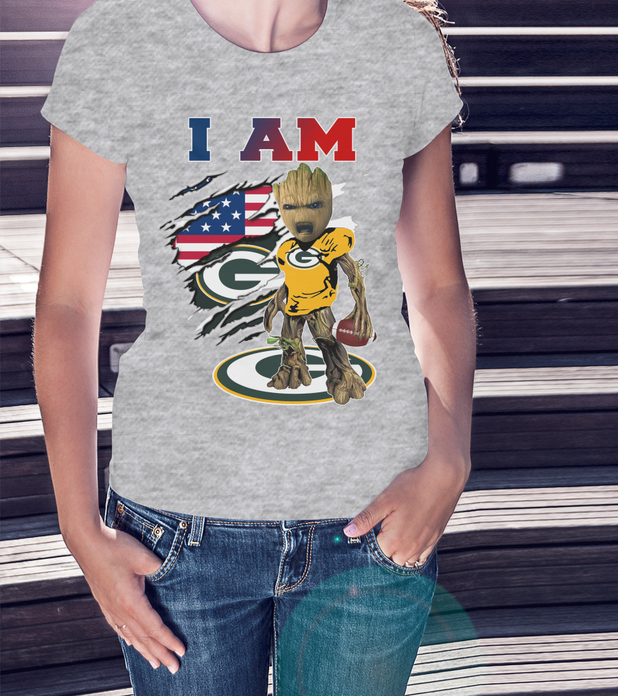 I Am Groot Green Bay Packers Football T-Shirt