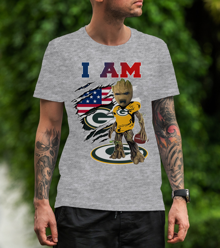 I Am Groot Green Bay Packers Football T-Shirt