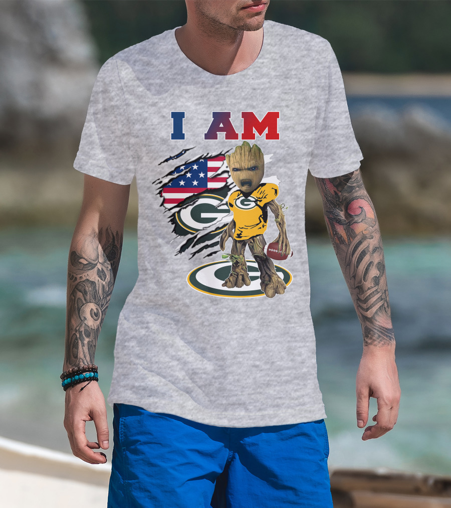 I Am Groot Green Bay Packers Football T-Shirt