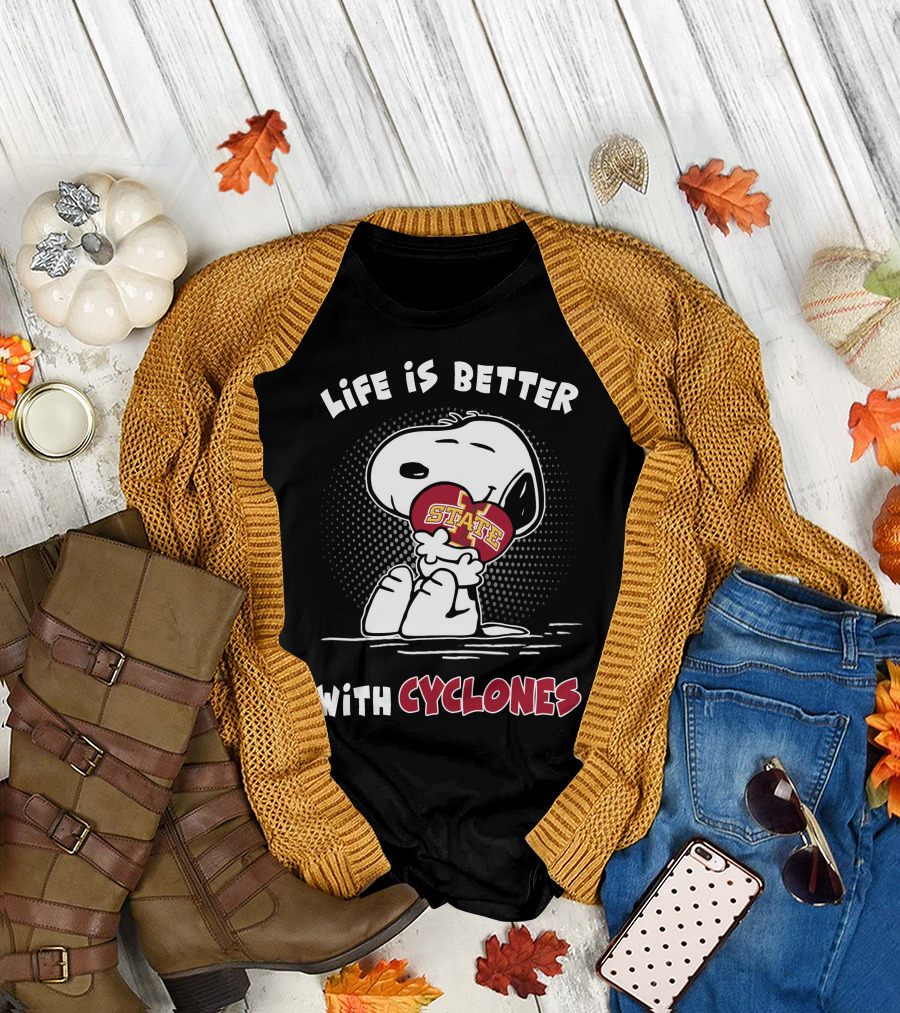 Life Is Better With Cyclones Isu State T-Shirt