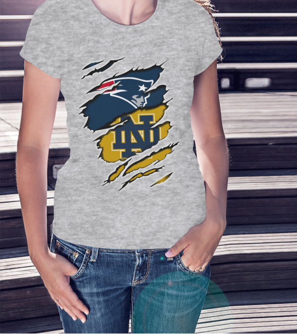 Patriots Notre Dame Logo Fusion T-Shirt