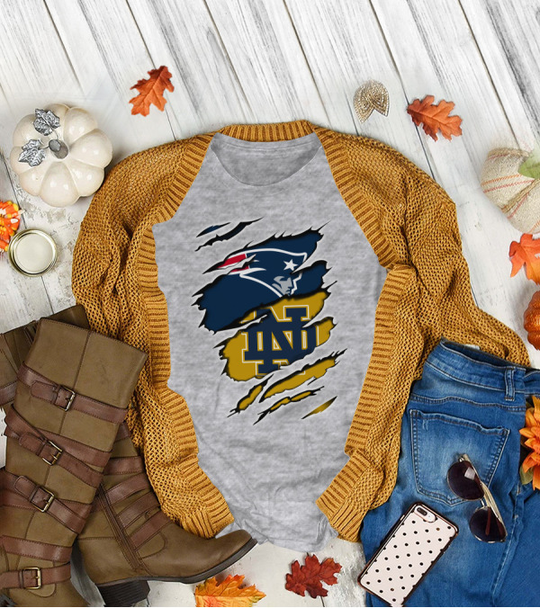 Patriots Notre Dame Logo Fusion T-Shirt