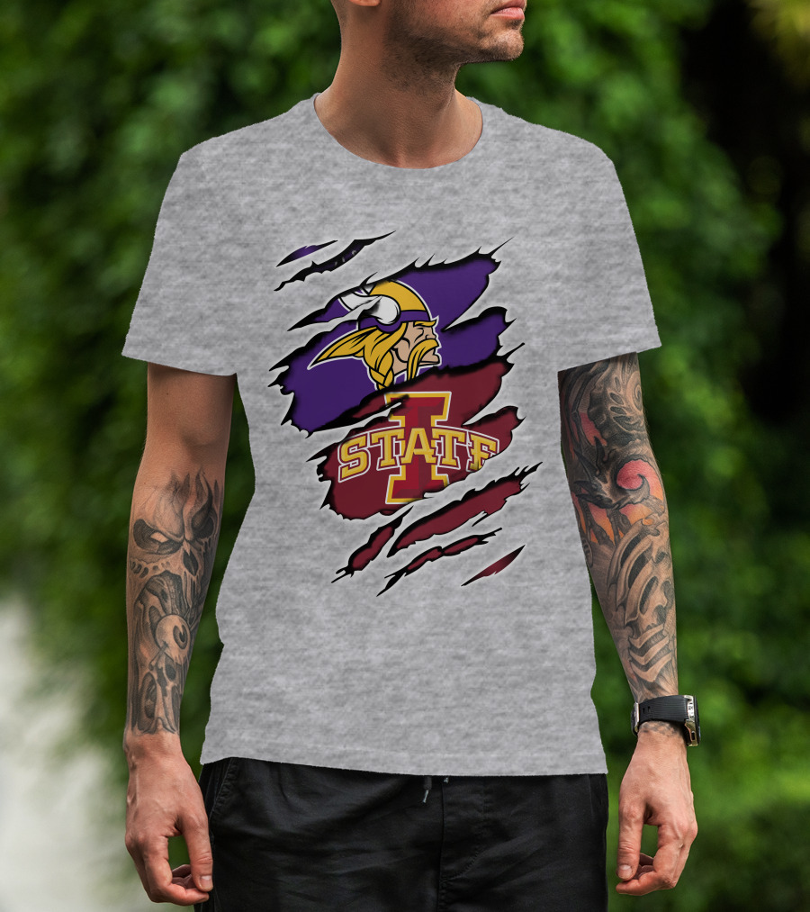 Minnesota Vikings And Iowa State Cyclones Fusion T-Shirt