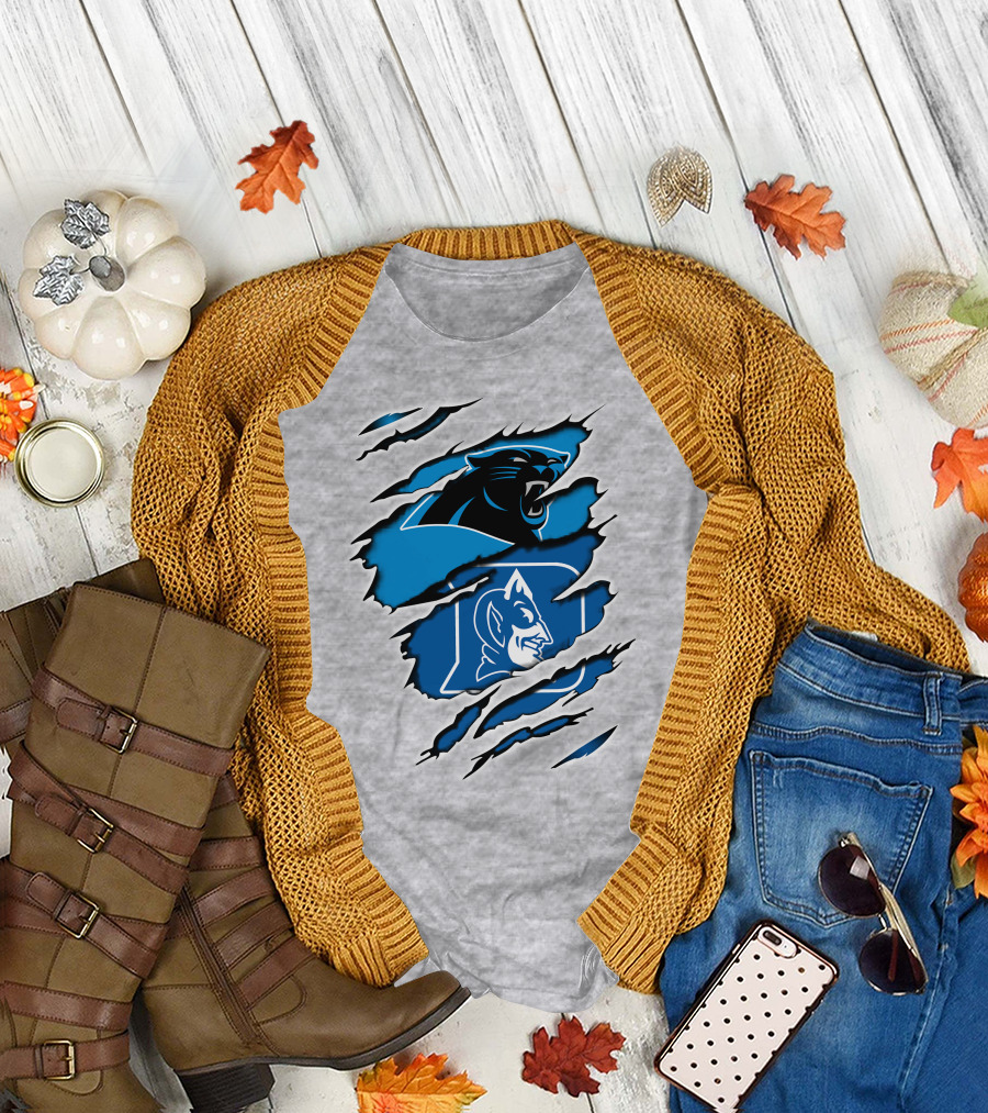 Panthers Duke Blue Devil Logo Fusion T-Shirt