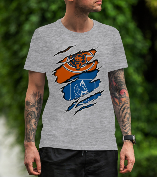 Chicago Bears Duke Blue Devils Fusion T-Shirt