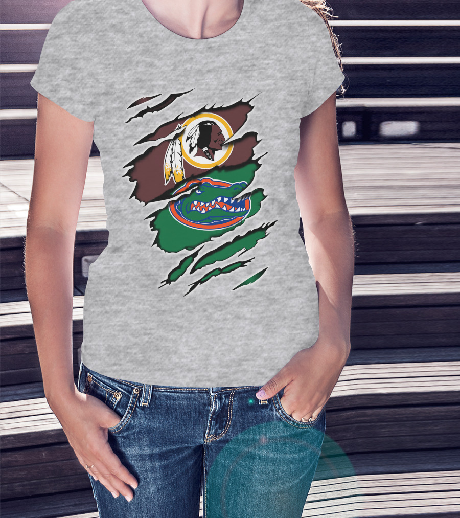 Washington Football Team Florida Gators Logo Mashup T-Shirt