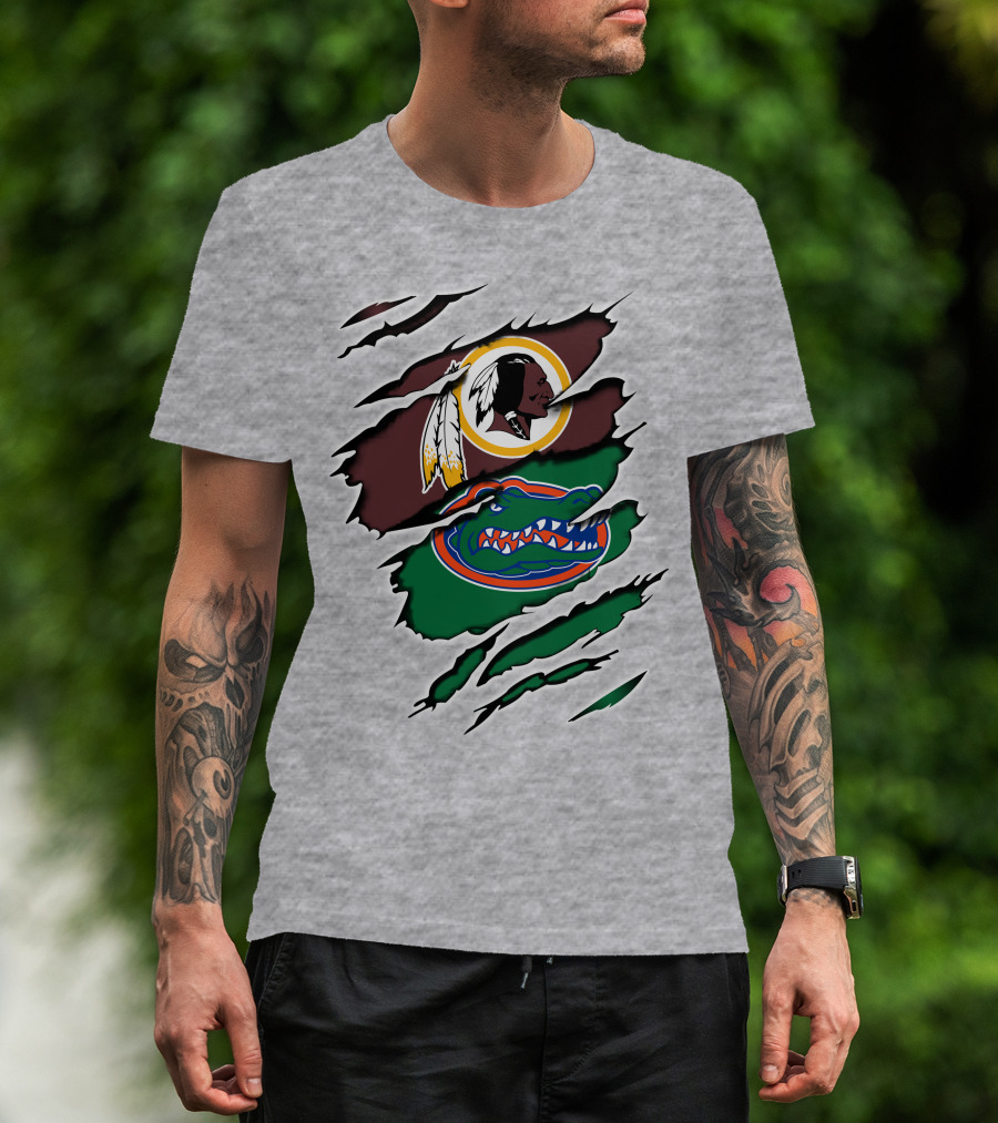 Washington Football Team Florida Gators Logo Mashup T-Shirt