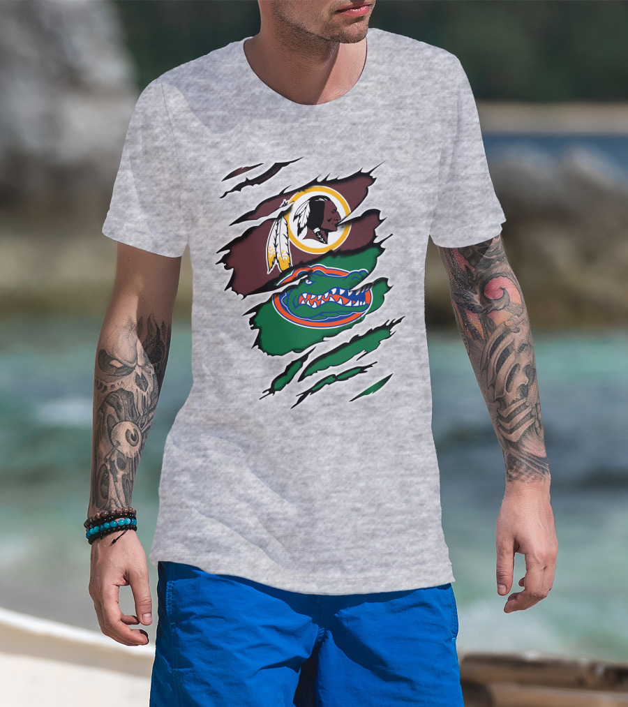Washington Football Team Florida Gators Logo Mashup T-Shirt