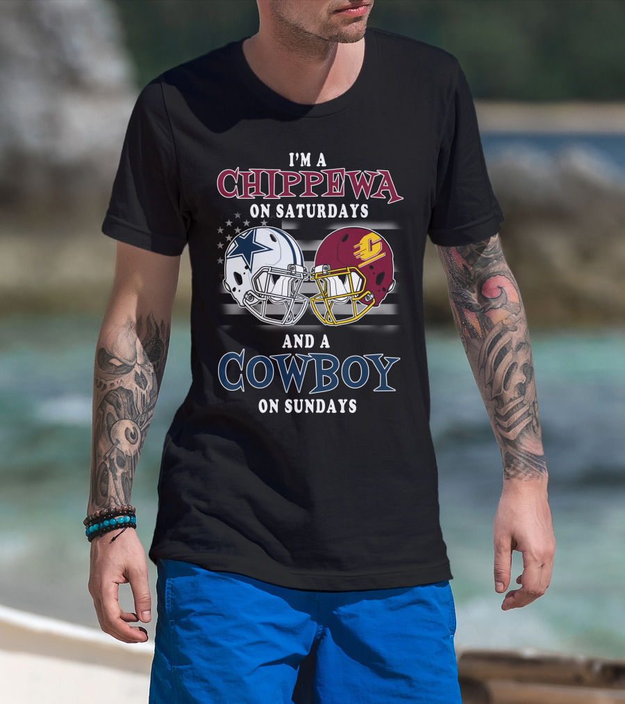 I'm A Chippewa On Saturdays And A Cowboy On Sundays T-Shirt
