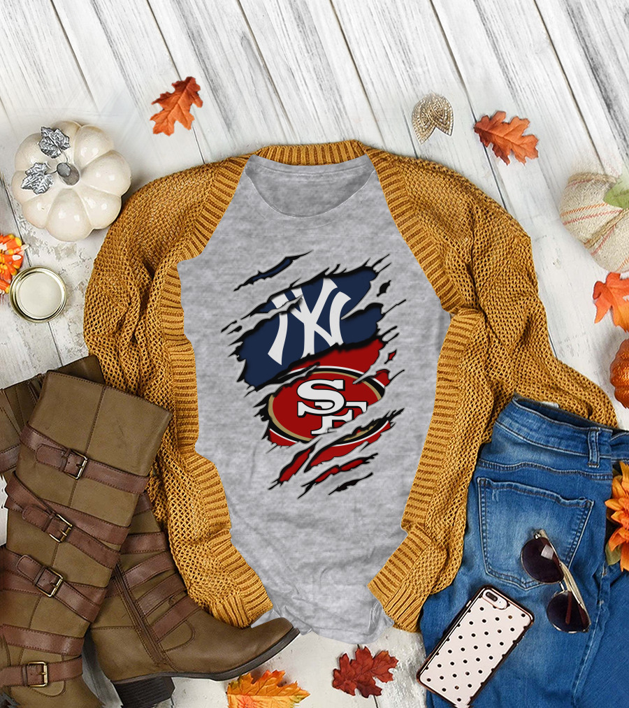 49ers Yankees Logo Mashup T-Shirt