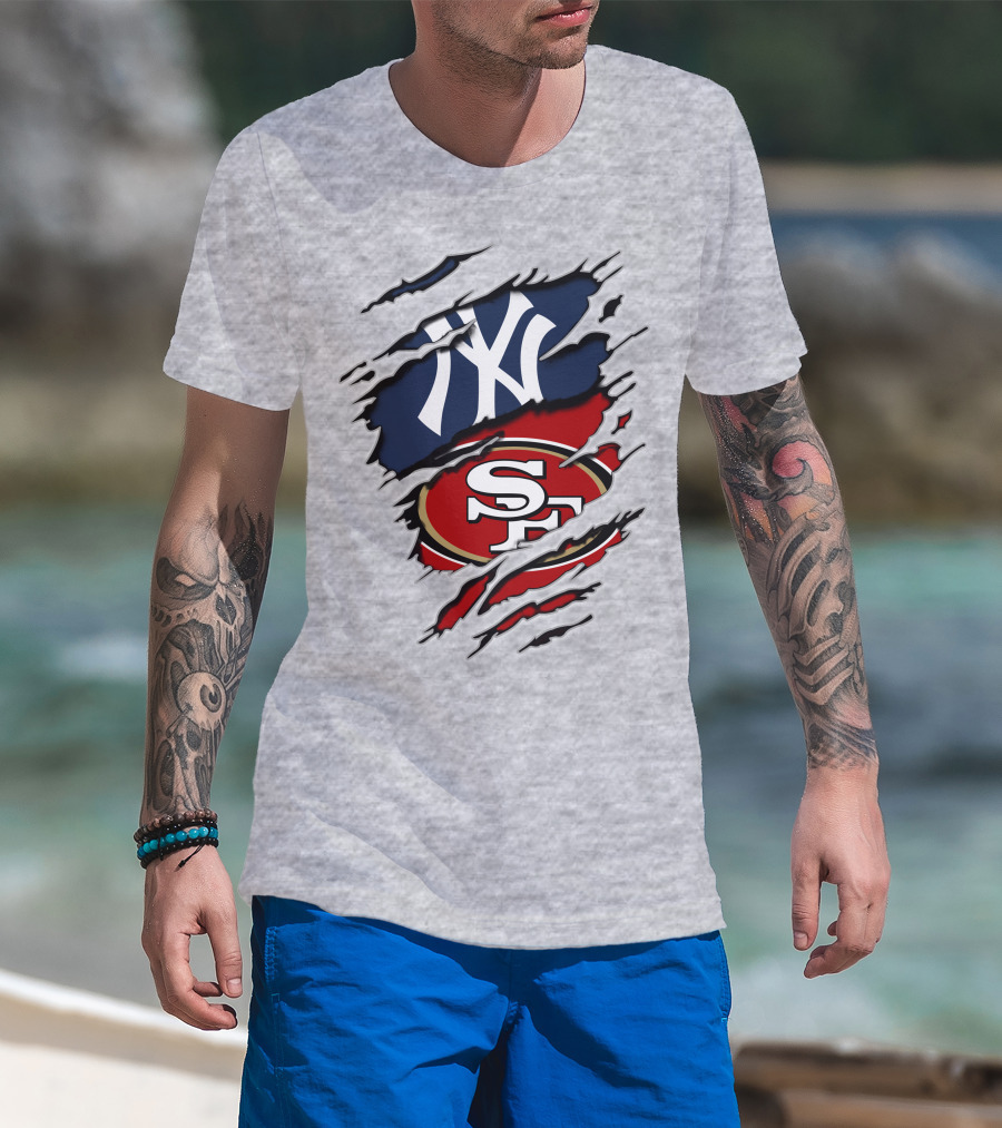 49ers Yankees Logo Mashup T-Shirt