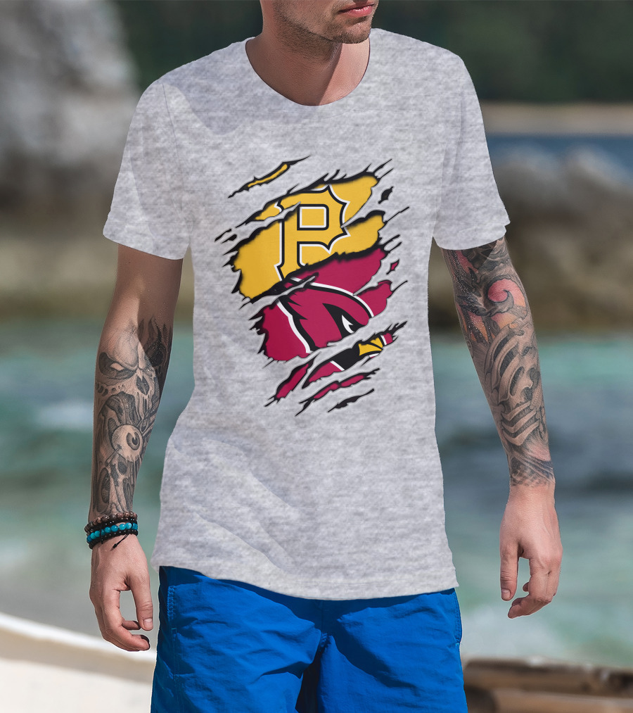 Cardinals And Pirates Logo Mashup T-Shirt