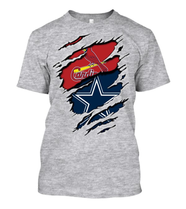 Cardinals Cowboys Logo Mashup T-Shirt