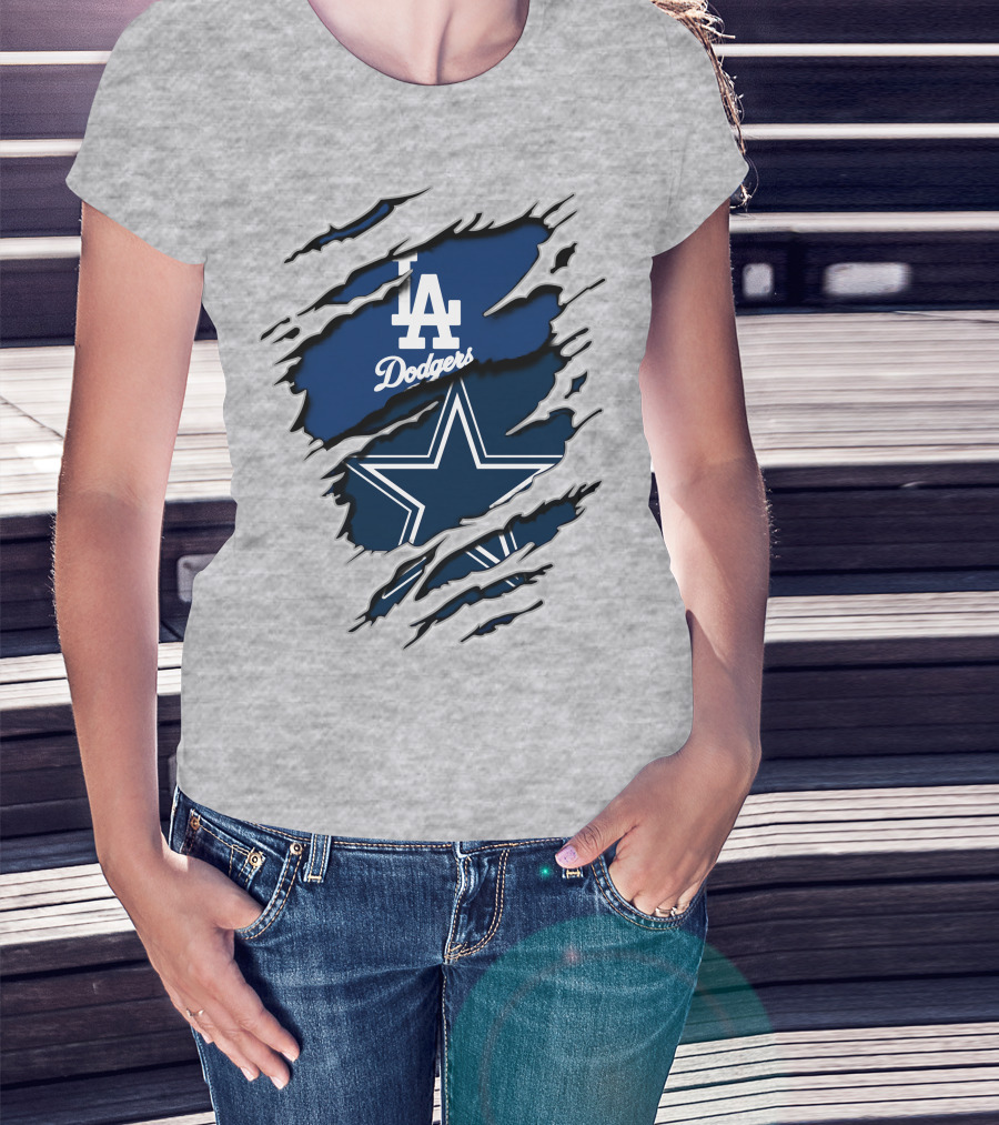 La Dodgers Cowboys Crossover T-Shirt