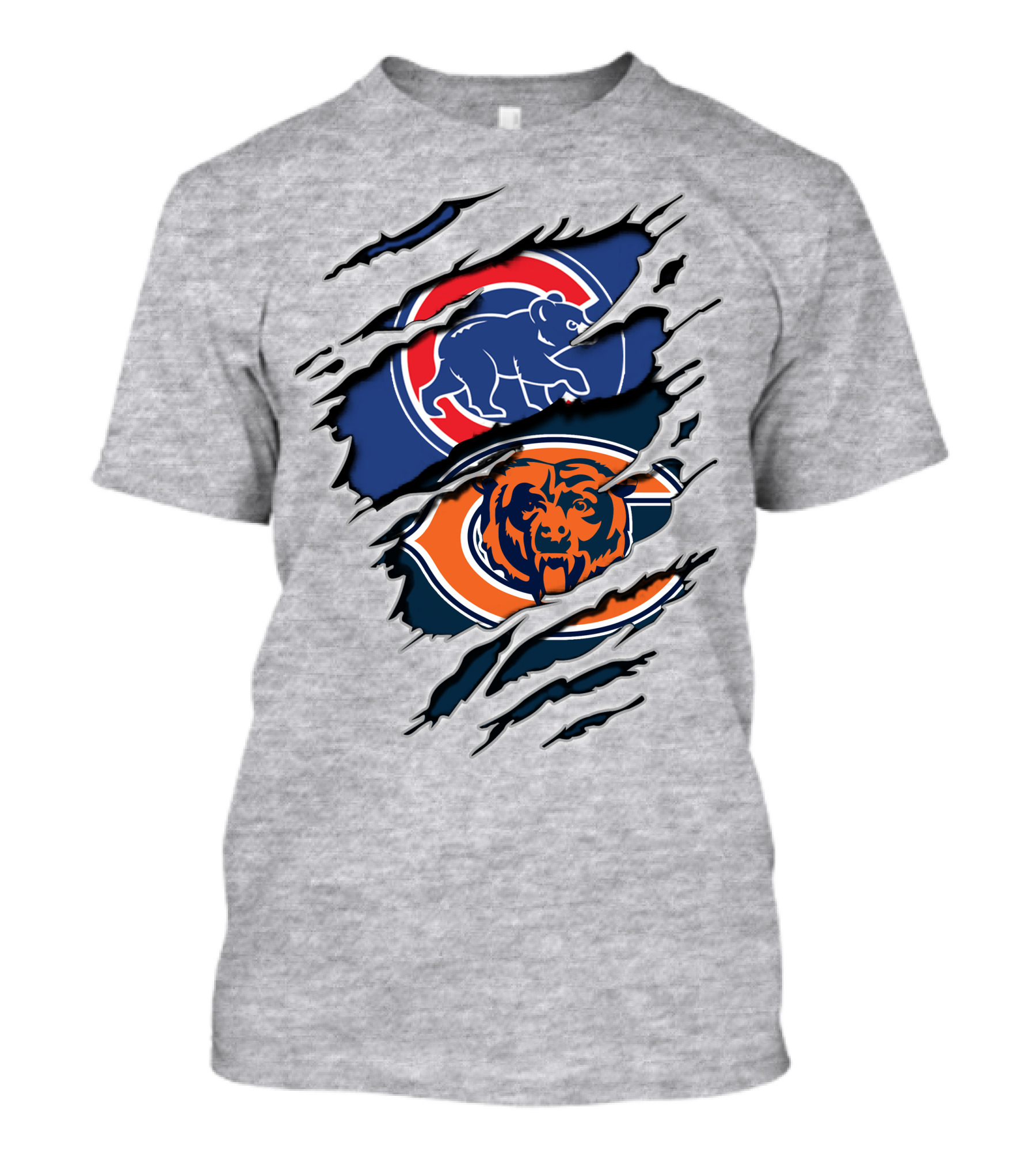 Chicago Cubs Bears Dual Logo Crossover T-Shirt