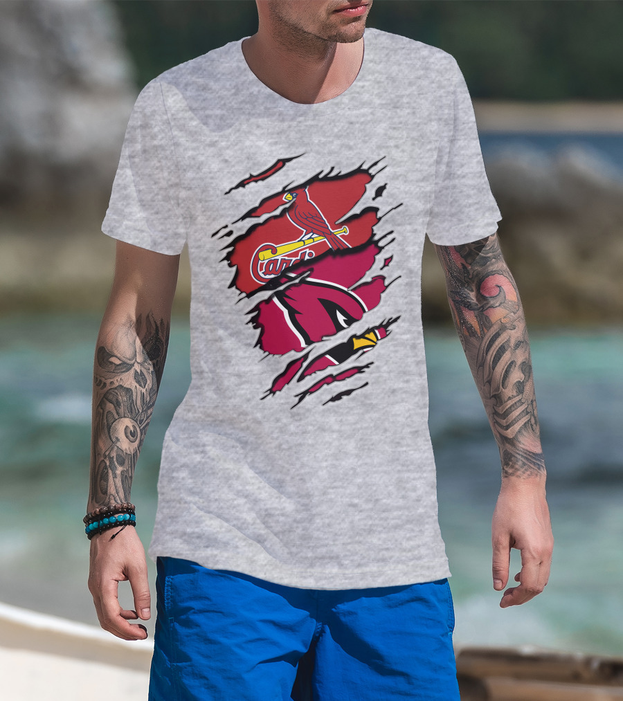 Cardinals St. Louis Arizona Distressed Style Sports Fan T-Shirt