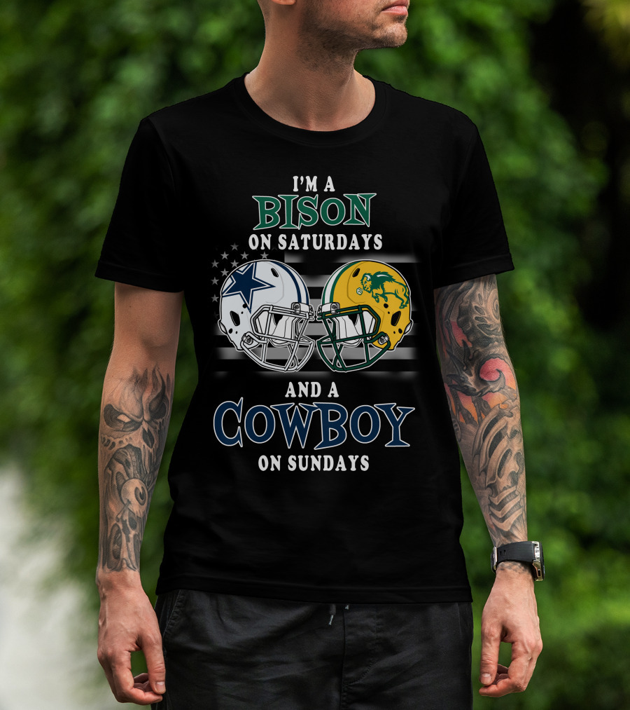 I'm A Bison On Saturdays And A Cowboy On Sundays T-Shirt