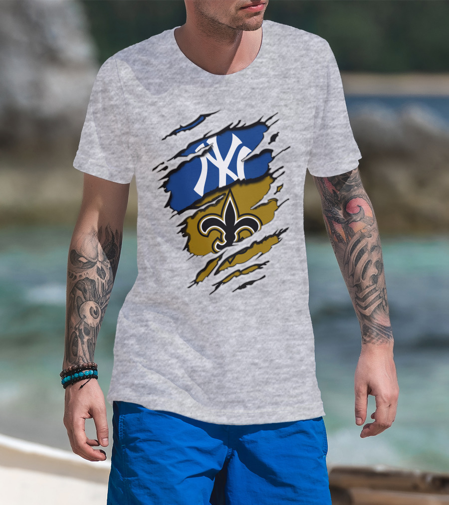 New York Yankees New Orleans Saints Dual T-Shirt
