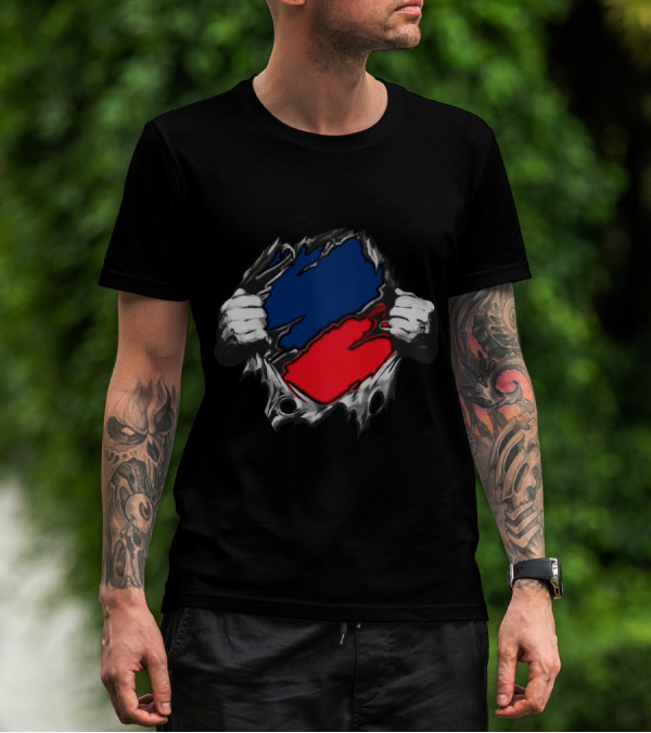 Geo Texas Sports Fan Spirit Torn Effect T-Shirt