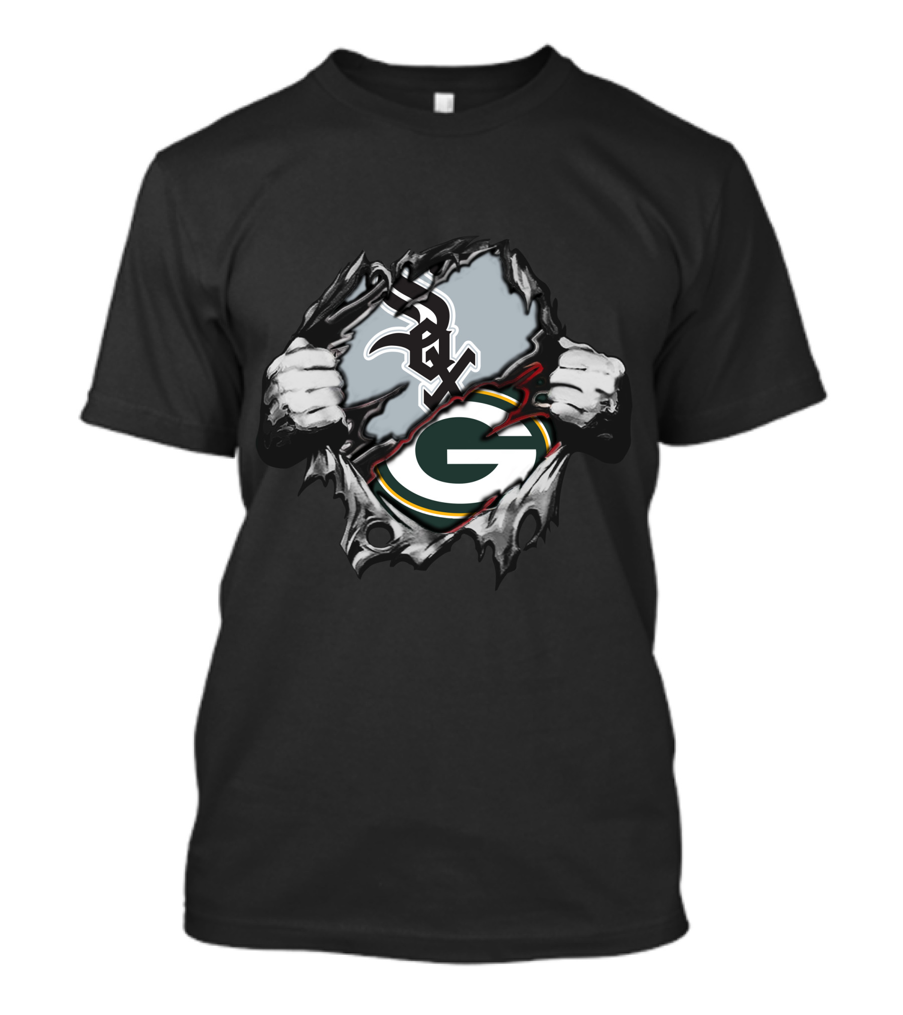 Whitesox Packers Tear-Away Logo Fusion T-Shirt