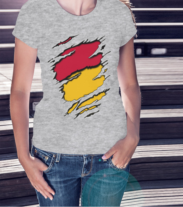 5Stee Red And Yellow Scratch Marks T-Shirt