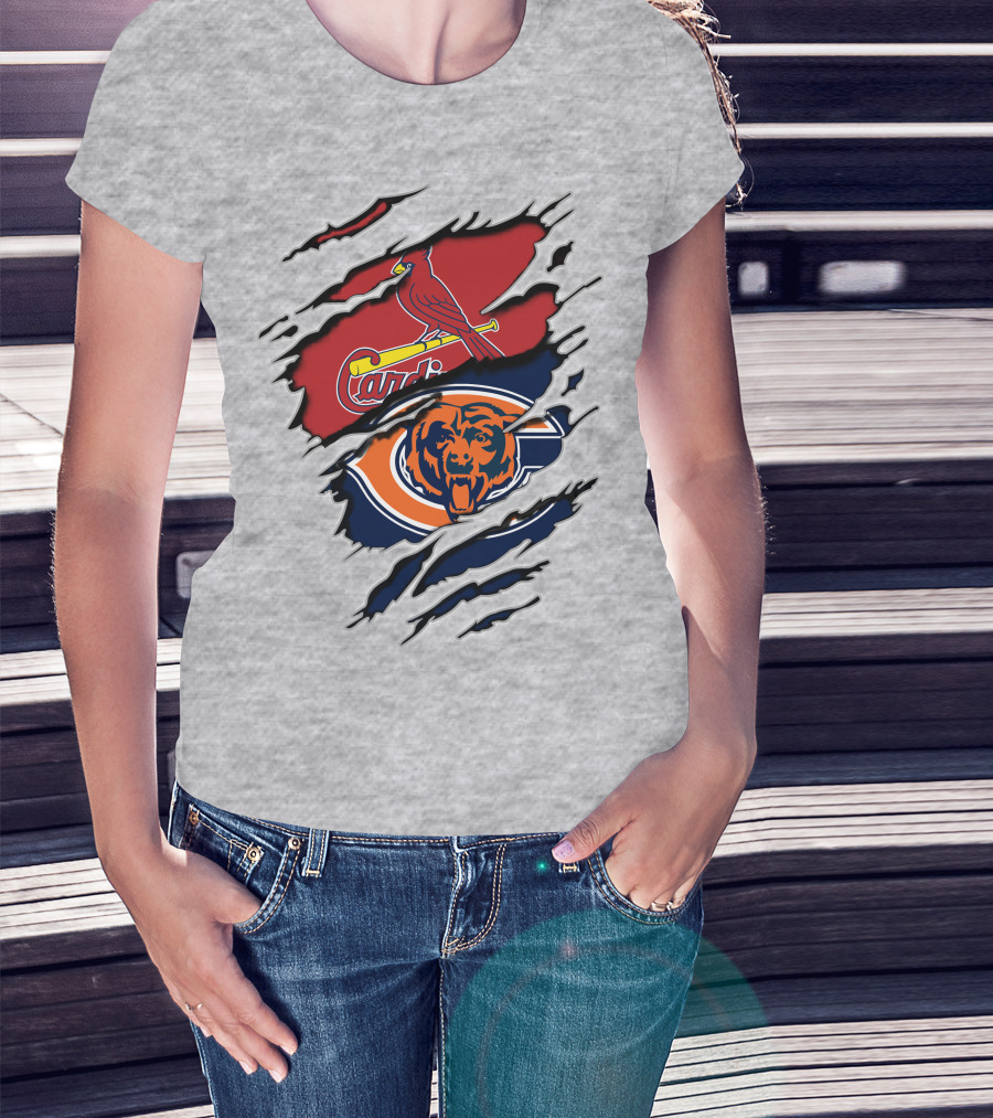 Chicago Bears St. Louis Cardinals Ripped Claw T-Shirt