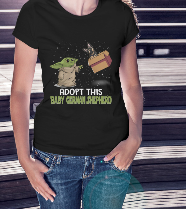 Adopt This Baby Yoda German Shepherd T-Shirt