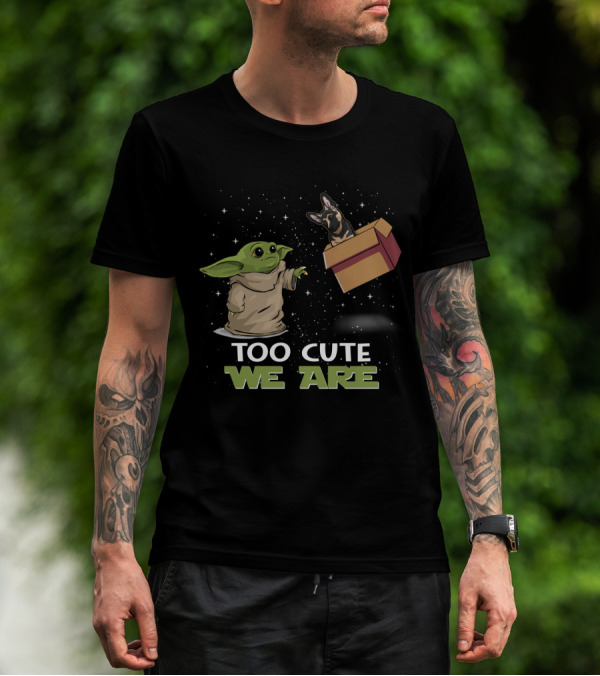 Too Cute We Are Baby Yoda And German Shepherd T-Shirt