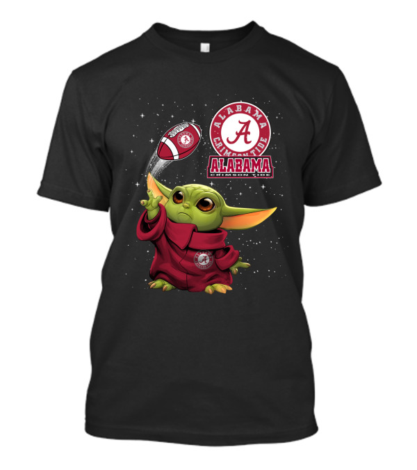 Alabama Crimson Tide Baby Yoda Football Fans T-Shirt