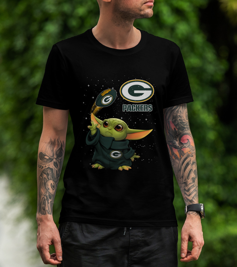 Baby Yoda Green Bay Packers Football Force G Packers T-Shirt
