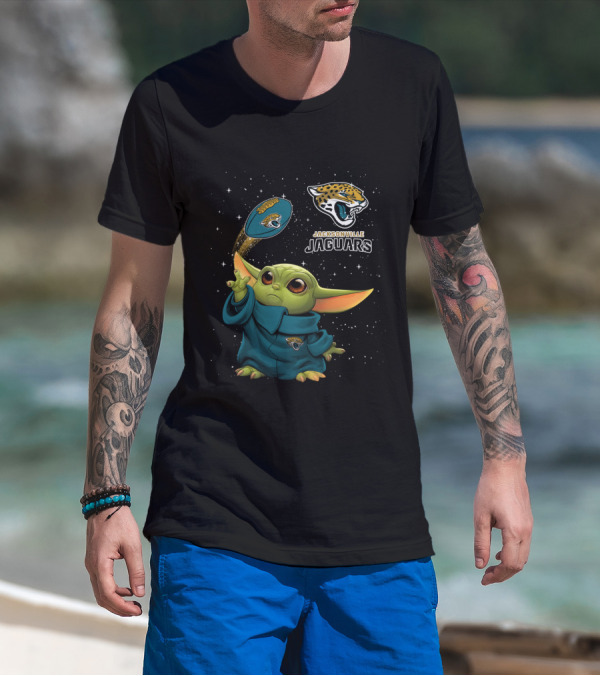 Baby Yoda Jacksonville Jaguars Star Wars Football Fan T-Shirt