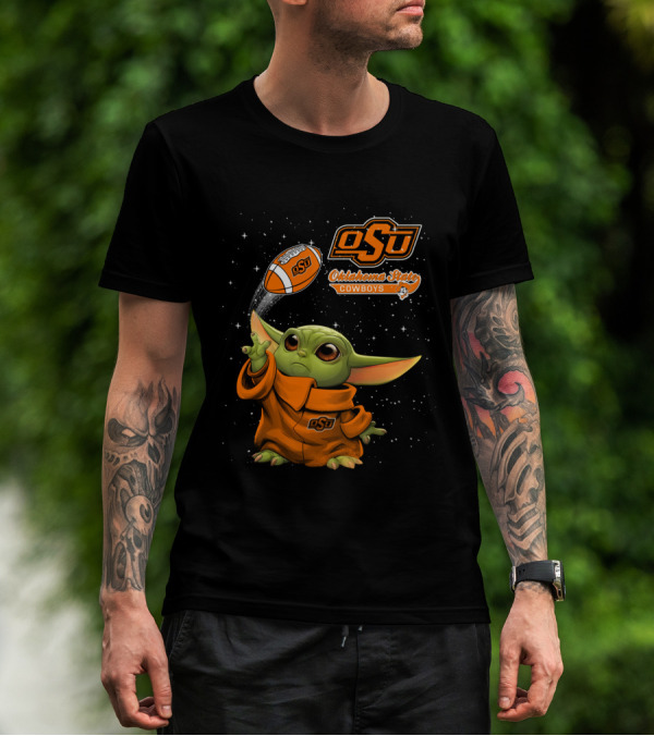 OSU Baby Yoda Oklahoma State Cowboys Football T-Shirt
