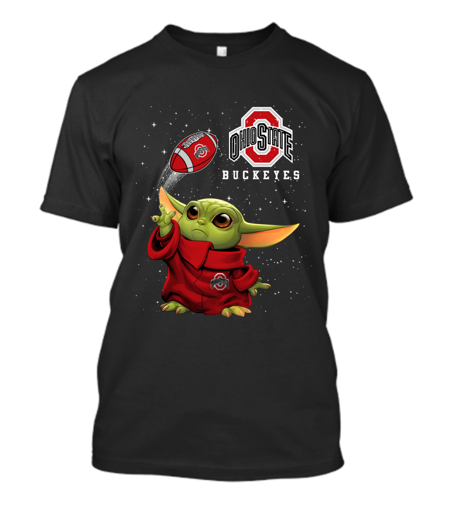 Baby Yoda Ohio State Buckeyes Football Fan Gear T-Shirt