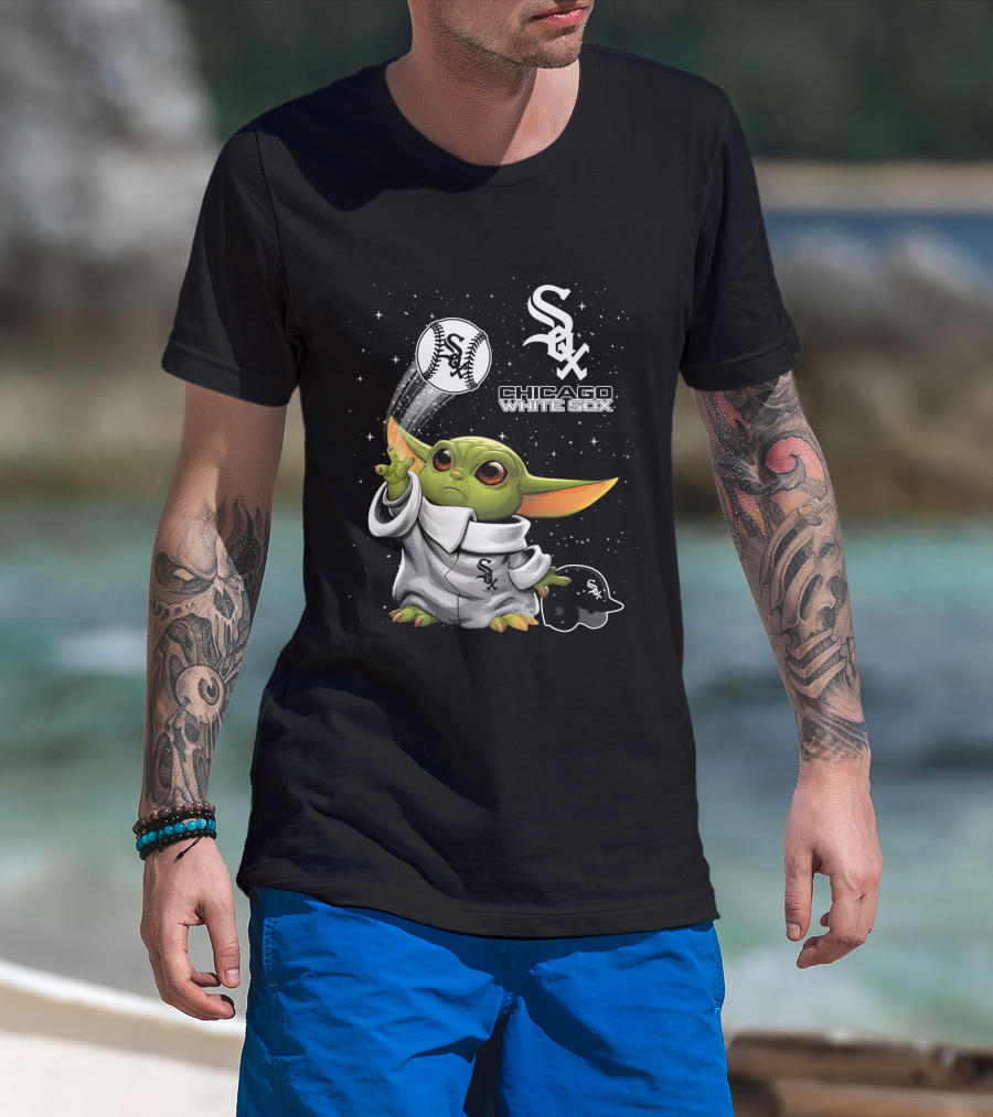 Chicago White Sox Star Wars Character Baseball Skills With Team T-Shirt