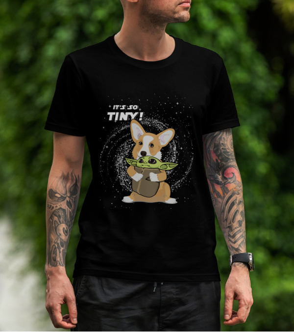 It's So Tiny Baby Yoda Corgi Hug T-Shirt