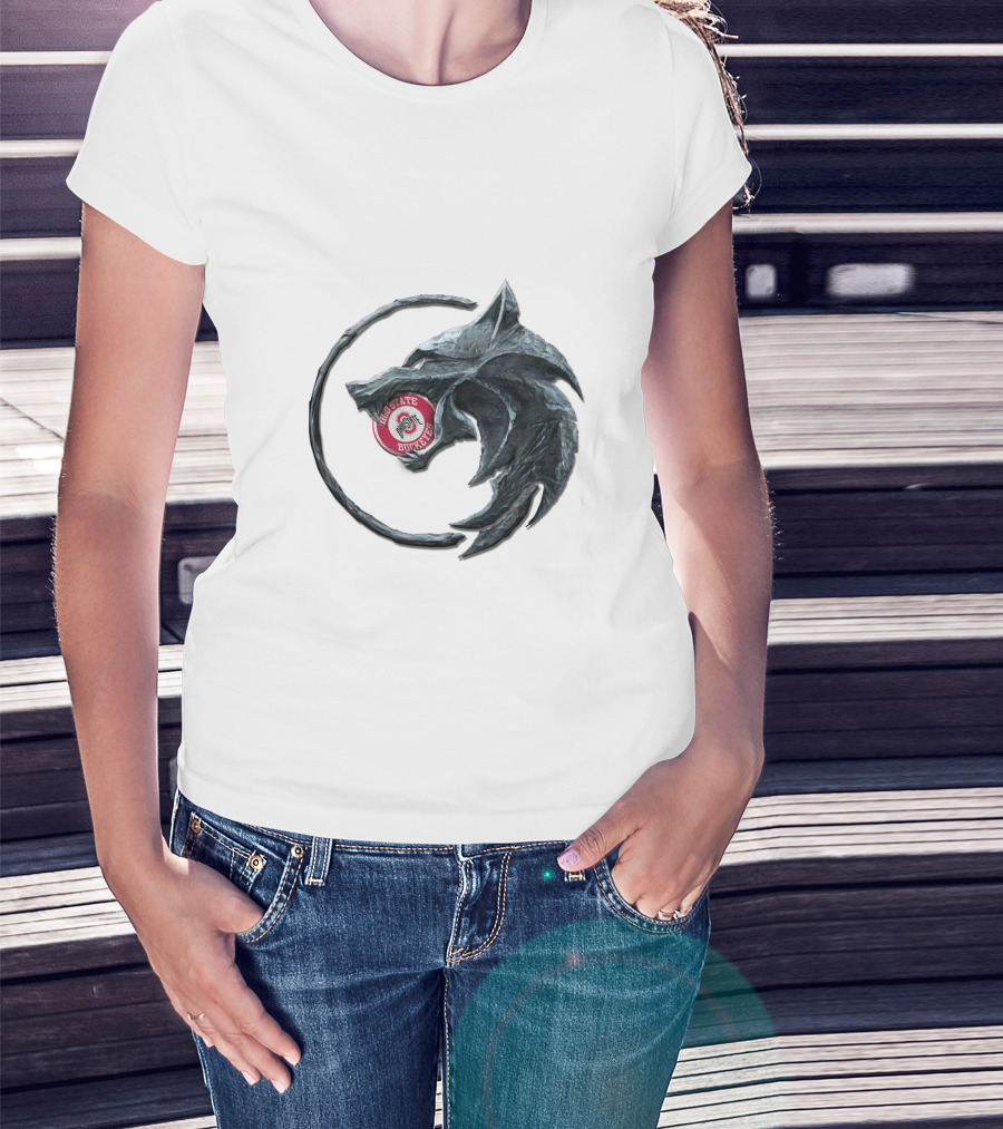 The Witcher Witcher School Logo Coexist Bad Slate Butcher Of Blaviken T-Shirt