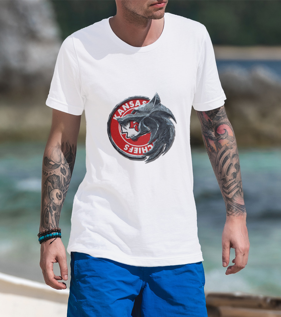 Kansas Chiefs Nfl Wolf Logo 2016 T-Shirt