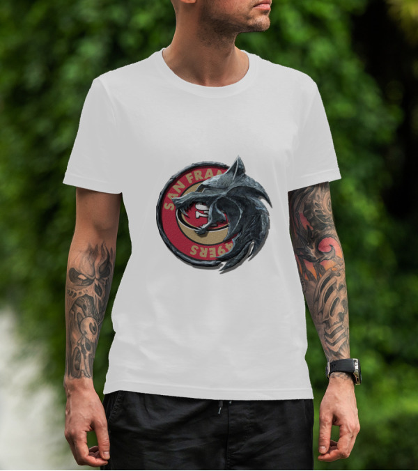 San Francisco 49ers Dragon Emblem Cht1Twnfl2027 T-Shirt