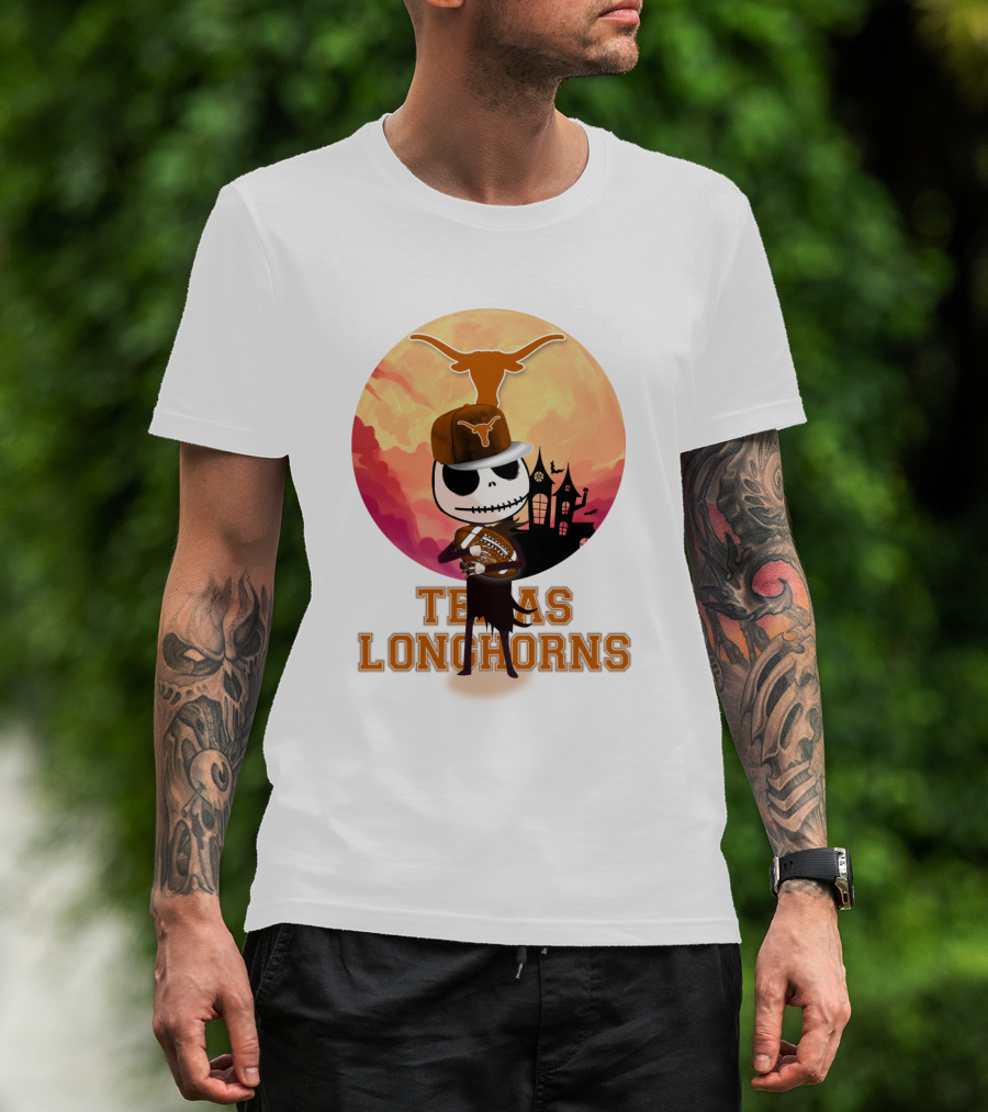 Texas Longhorns Football Skeleton Halloween T-Shirt