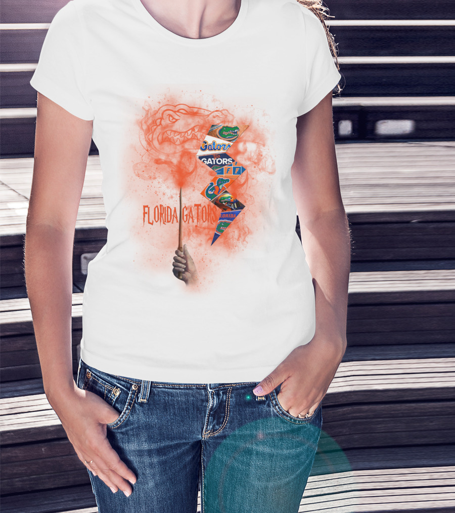 Florida Gators Hand Holding Flags And Alligator T-Shirt
