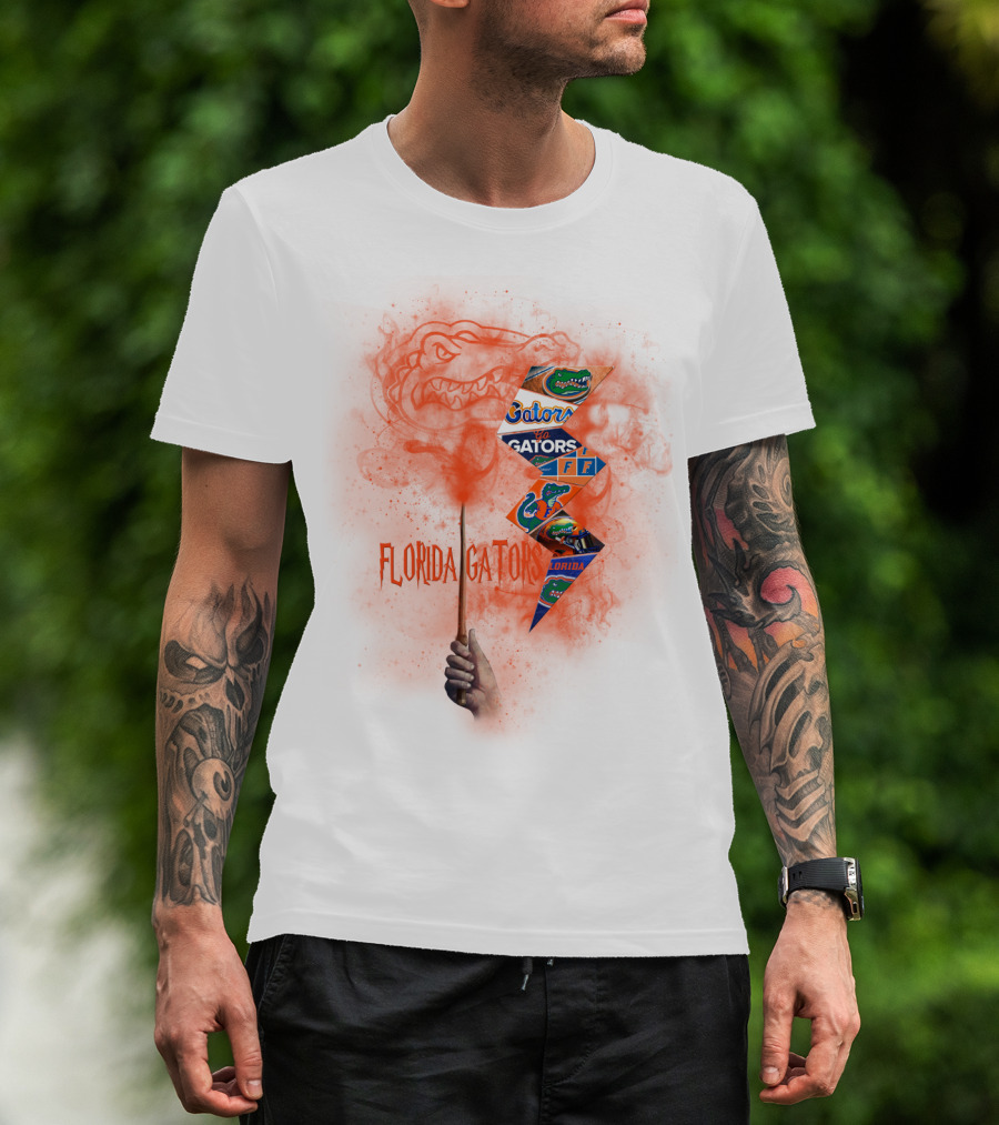 Florida Gators Hand Holding Flags And Alligator T-Shirt