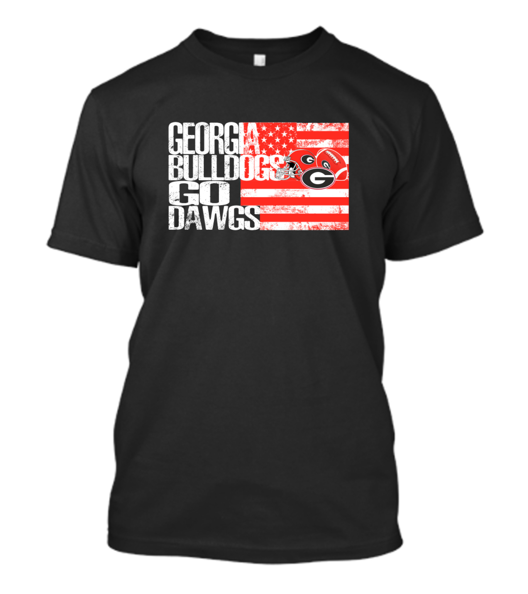 Georgia Bulldogs Go Dawgs American Flag T-Shirt