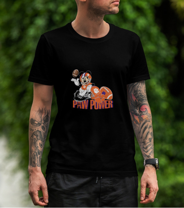 Paw Power Chtnca8005 Football Mouse Character Orange Helmet T-Shirt